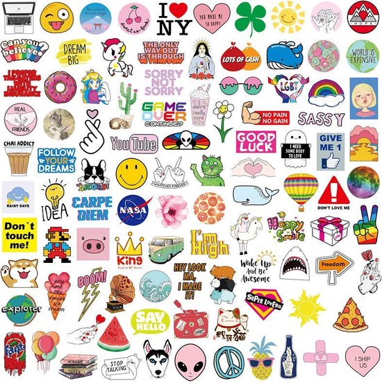 Stickers volwassenen - Stickers kinderen - 100 stuks - Bullet journal  producten -... | bol.com