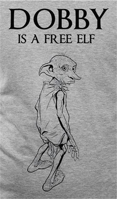CID - Unisex Harry Potter Dobby Free Elf T-Shirt (Grijs) | bol.com