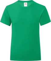 Fruit Of The Loom Meisjes Iconische T-Shirt (Kelly Groen)