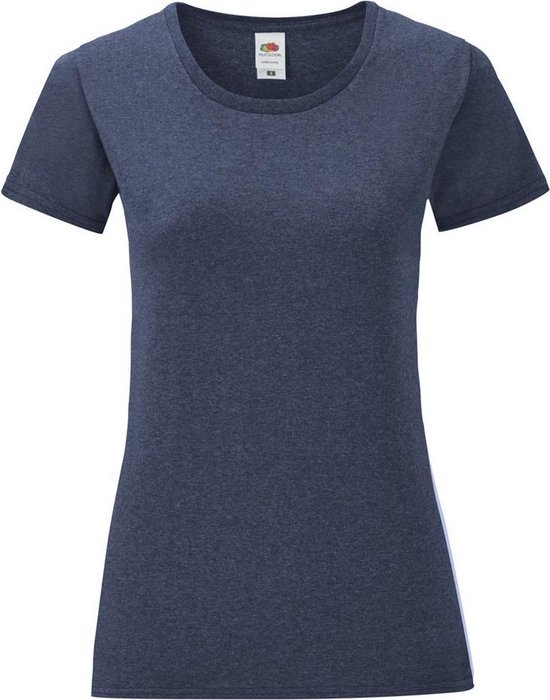 Fruit Of The Vrouwen / Dames Iconische T-Shirt (Heather Marine)