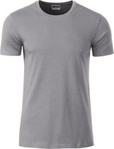 James and Nicholson - Heren Standaard T-Shirt (Lichtgrijs)