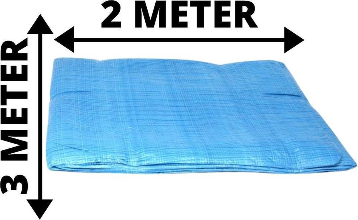 Orange85 Zeildoek - Afdekzeil - Waterdicht - 2 x 3 meter - Afdekzeil zwembad - 300 cm x 200 cm - Aan