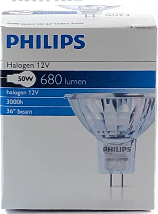 Laan atoom Huiswerk maken Philips Halogeen Spot Accentline 50W GU5.3 12V 36Gr. (5 stuks) | bol.com