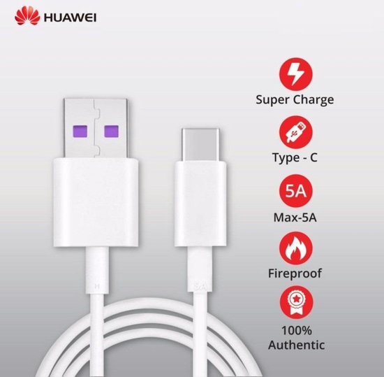 Câble de données de charge Huawei USB-C 1 mètre pour téléphone / tablette  Câble de