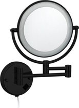 Best Design Black Steiner wand cosmeticaspiegel incl. LED verlichting Nero mat zwart