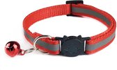 OnlinePetStore.nl - Katten Halsband met belletje - Rood - Nylon - 19-32 cm