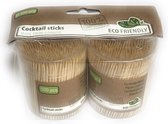 Cocktailprikkers 2x500 stuks - Bamboe - Duurzaam materiaal - 1000 stuks