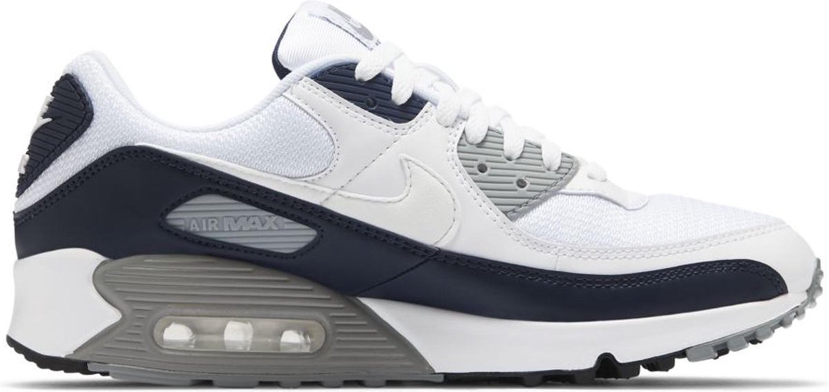 Nike Nike Air Max 90 Heren Sneakers - White/White-Particle Grey-Obsidian