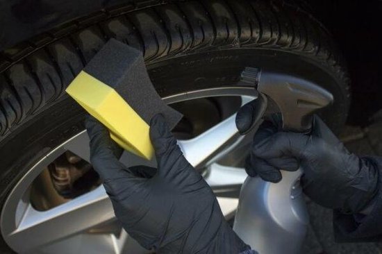 PNEU ÉPONGE / APPLICATEUR DE PNEUS ET GARNITURES JAUNE