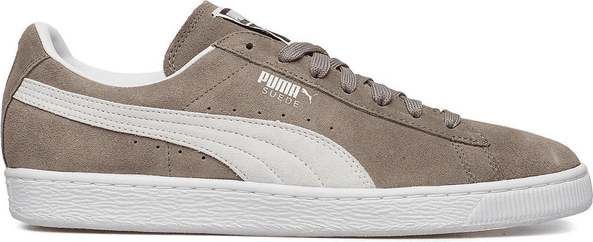 Puma suede sales gray white