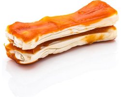 DierOKÉ - runderhuid kauwbot hond met kip - dubbeldik bot rawhide chicken - Large 130gr - 15cm