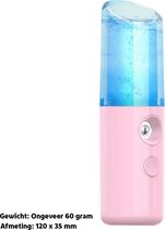 Face Steamer | Nano Spray | 7 Kleuren LED | Gezichtsbevochtiger | Draagbaar | Oplaadbaar | Luchtbevochtiger | Roze