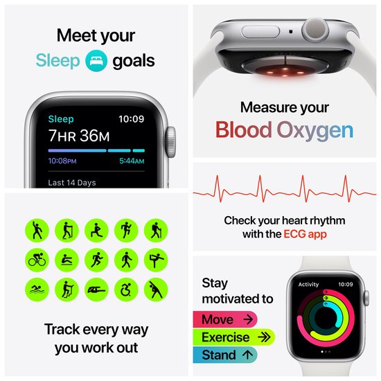Apple Watch Series 6 - 44 mm - Rood | bol.com