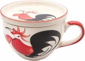 Tasse à thé en céramique avec coq