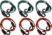 24 x bagagesnaren 66 cm tot 120 cm rekbaar, spanband, bagagerubber, spanrubber