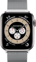 Apple Watch Series 6 Edition GPS + Cellular, 44mm Kast van Titanium, Silver Milanese Loop band