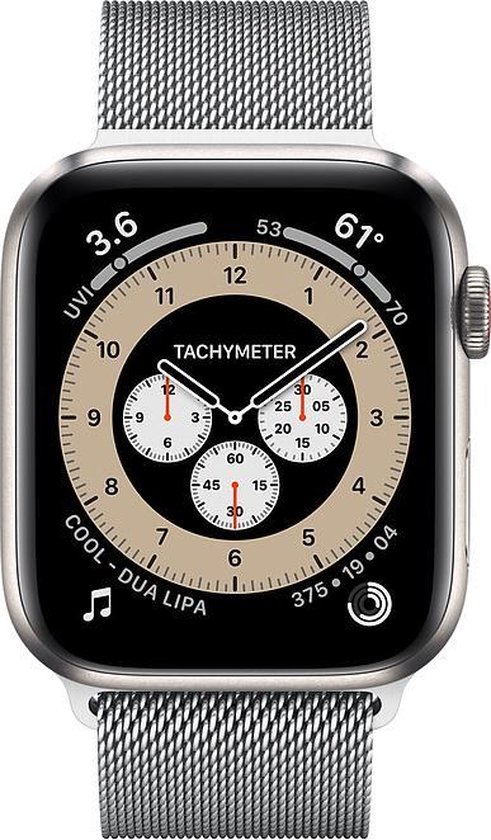 Apple Watch Series 6 Edition GPS + Cellular, 44mm Kast van Titanium, Silver Milanese... | bol.com