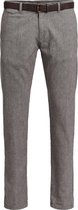 WE Fashion Heren slim fit chino met dessin - Maat W32 X L32