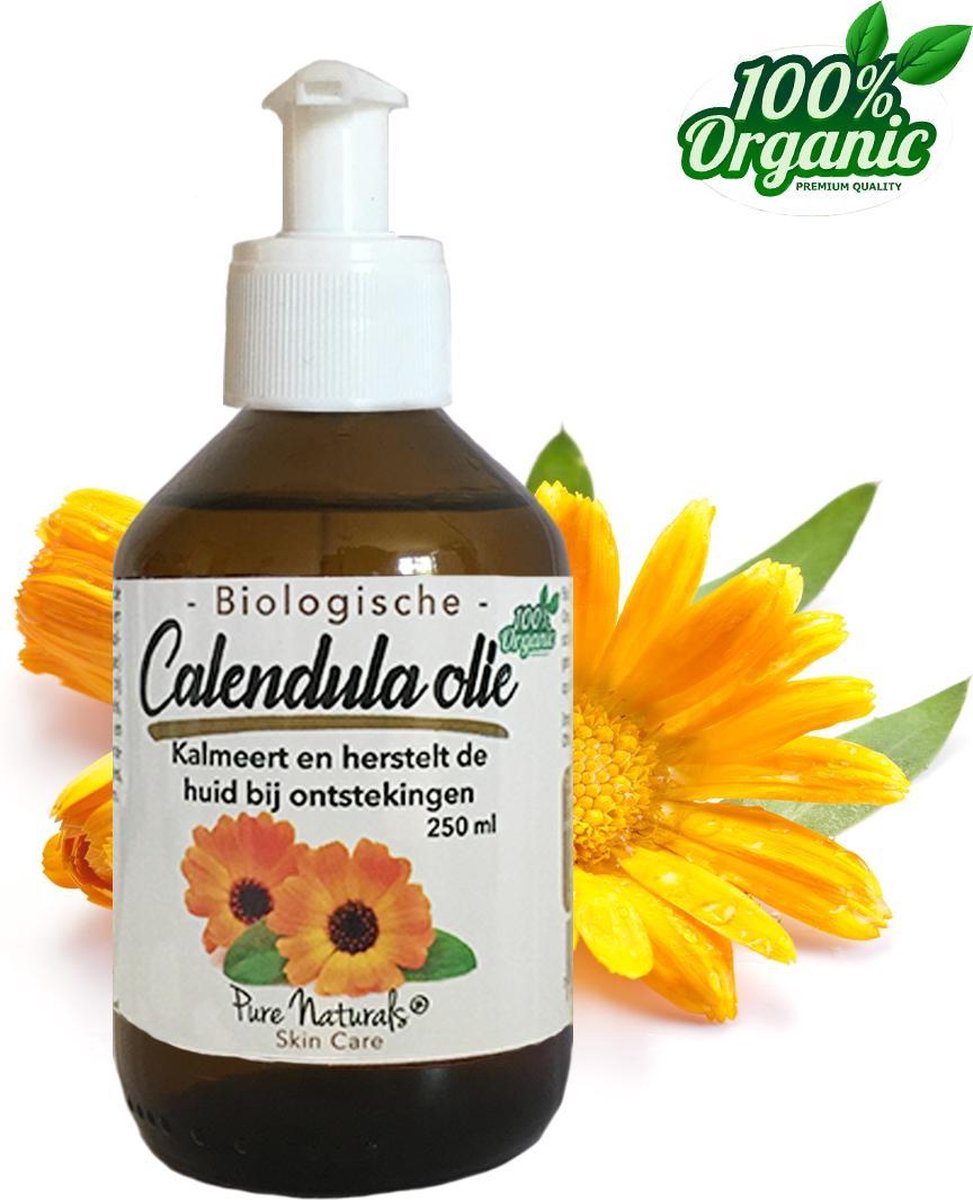 Goedkoopste Calendula olie 250 ml - Massage - Biologisch - Bio Oil - Calendulan - Pure Naturals