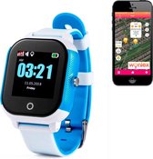 GPS horloge kind junior & Senior tracker Aqua Wifi Sports Blauw_Wit SOS bellen [IP67 waterdicht] incl. SIM-kaart