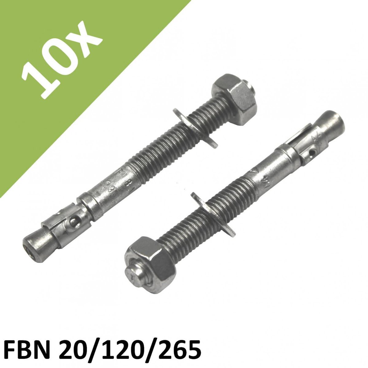 Fischer Bolt FBN 8/5 100 pieces # 45131  - 3) 10x FBN 20/120/265