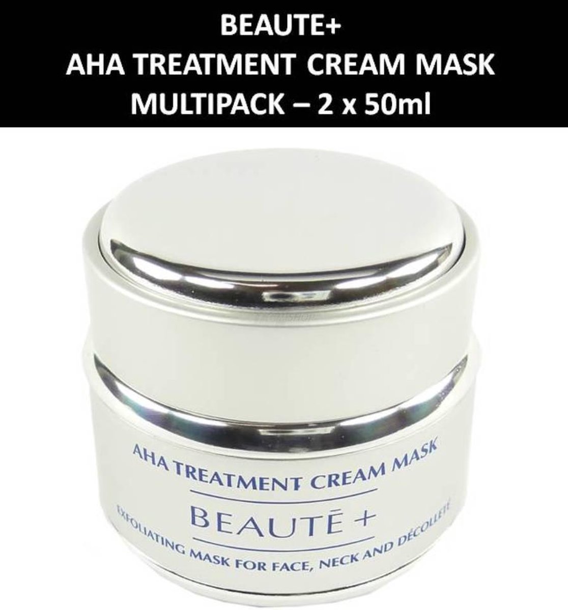 Beaute+ - AHA Treatment Cream Mask - Masker - Gezichtsverzorging - 2 x 50 ml