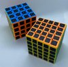 Afbeelding van het spelletje Puzzelkubus premium Carbon speed cube , combi deal 4x4 en 5x5 kubus. Braingame, braintrainer, breintrainer, breinbreker