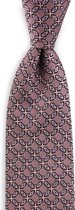 We Love Ties - Stropdas Arc de Cercle - geweven zuiver zijde - roze / grijs
