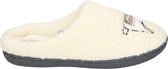 Super Cracks Home Lama Dames Pantoffels - Off White - Maat 37