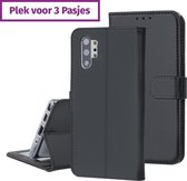 Samsung Galaxy Note 10 Pro Hoesje Bookcase Zwart - Samsung Galaxy Note 10 Plus Hoesje Bookcase Zwart - Note 10 Pro Book Case - Note 10 Plus Book Case