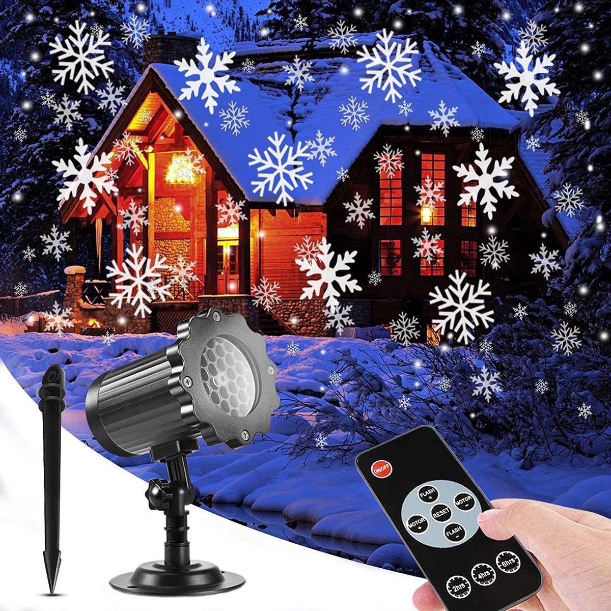 Ouderling Groenteboer Ideaal Kerstverlichting | LED Projector | Sneeuwvlokken | Beamer |  Afstandsbediening | Timer... | bol.com