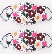 Set van 2 herbruikbare mondkapjes Caroline Gardner bloemen