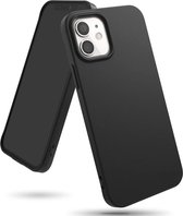 HB Hoesje Geschikt voor Apple iPhone 12 Mini Zwart - Siliconen Back Cover