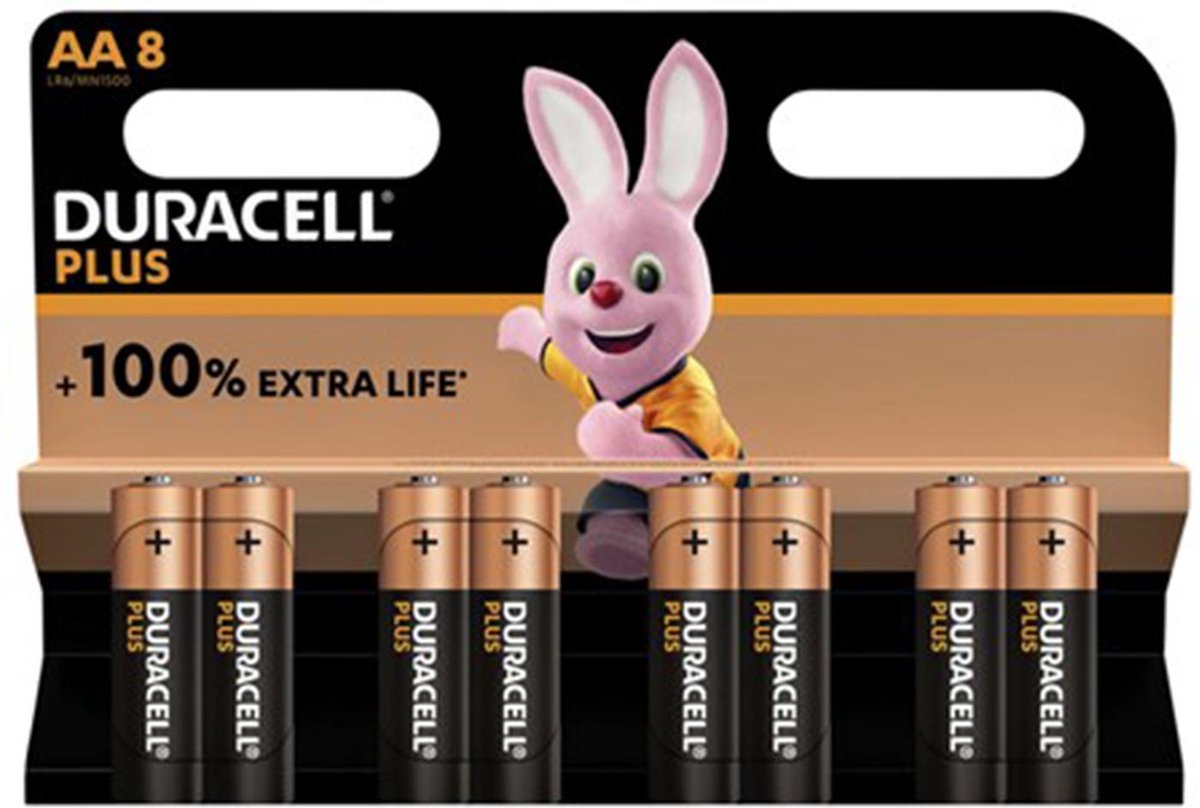 hangen pijp hengel Duracell Alkaline Plus AA Batterijen - 8 stuks | bol.com