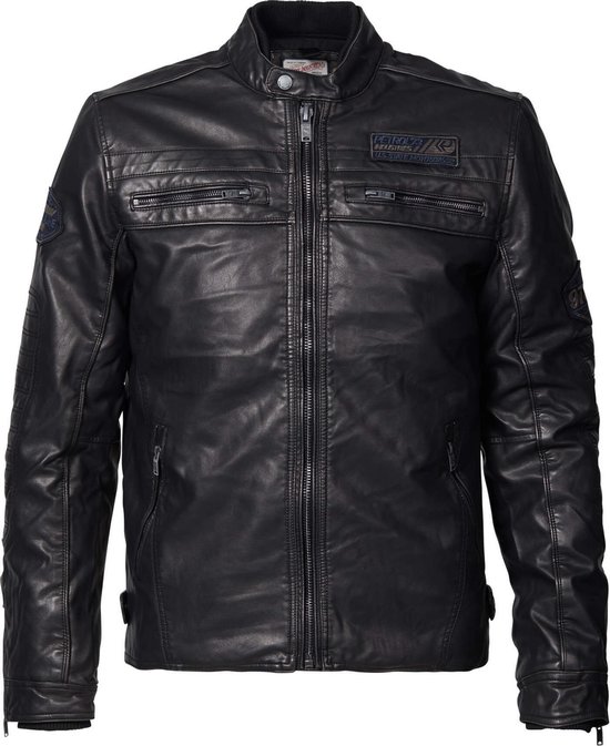 Petrol Industries - Heren Biker jacket - Zwart - Maat XL | bol.com