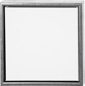 Canvas schildersdoek met lijst zilver 34 x 34 cm - Hobby - Verven - Schilderen - Creatief met verf - Ingelijste doeken