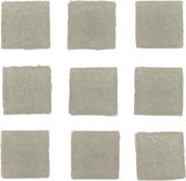 240x stuks vierkante mozaiek steentjes grijs 2 x 2 cm - Hobby materialen