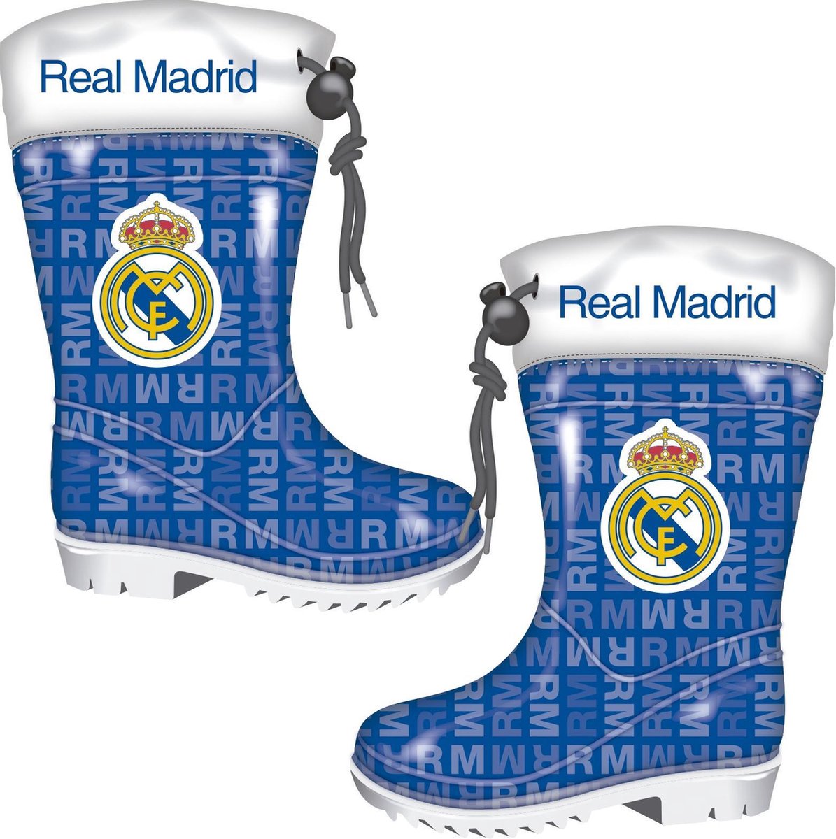 Real Madrid Regenlaarzen Junior Eva/rubber Blauw/wit Maat 28