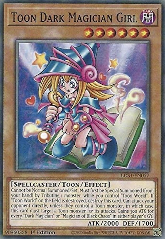 Toon Dark Magician Girl Yu-Gi-Oh - LDS1 – Yu Gi Oh cards – Yu Gi Oh kaarten – Rare versie – In kaarthouder!