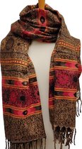 Yakwol sjaal – warme jakwol woondeken – hele grote shawl omslagdoek - ca. 200 x 100 cm