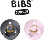 Bibs fopspeen - maat 2 6-18 maanden - 2 stuks - iron - baby pink