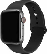 Siliconen polsband Geschikt voor Apple Watch Series 1, 2, 3, 4, 5 | 38/40 MM | Armband voor iWatch | Zwart | Maat: S/M