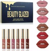 Set van 6 liquid lipsticks - Matte lippenstift - Waterproof - Make up set - Geschenkset - Giftset