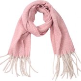 Damesdingetjes - Roze sjaal - Warm - Versierd met ruches - Grote sjaal