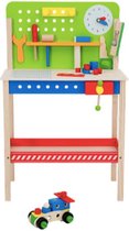 Werkbank - Speelgoed werkbank - hamer, schroevendraaier, blokjes, plankjes, boutjes en moertjes - Working bench - Klussen - Hout - Premium speelgoed - Speelgoedgereedschap