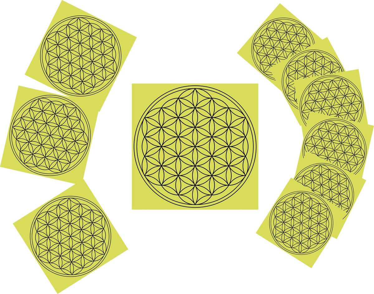 Kiwistar Flower of Life Muursticker verkrijgbaar in 6 maten Kiwistar Flower of Life Muursticker verkrijgbaar in 6 maten