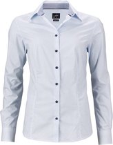 James and Nicholson Dames/Dames Diamanten Shirt (Wit/lichtblauw)