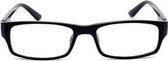 2xleesbril +1.0 Dpt Zwart/ Unisex heren/dames
