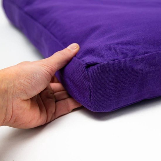 Meditatiemat Zabuton Violet Katoen - 86 x 66 x 6 cm - incl. Binnenhoes van Lotus — afbeelding 4