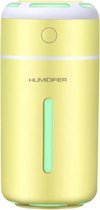 ELOOLE Cup Mini Air Humidifier | USB LED Light | Aroma Essential Oil Diffuser | Air Purifier |voor Thuis, Auto of Kantoor | Mist Maker | Fogger - Geel
